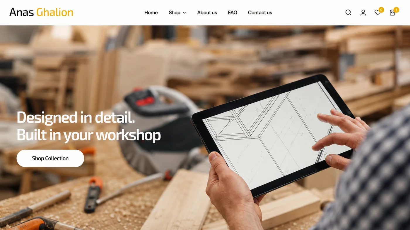 The Ghalion Industries store: the CNC design-file catalogue with category filters and prices.